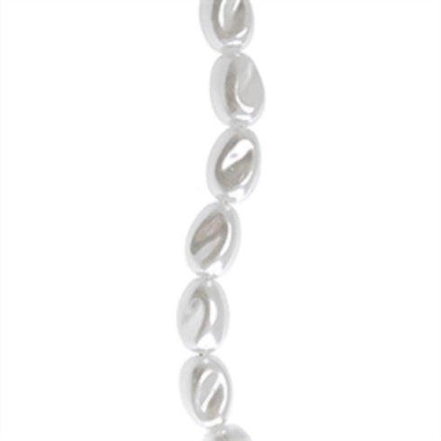 AussieSuperStore Jewellery Making Supplies Pearl Dimpled Oblong Strung Beads 12mm Pearl Dimpled Oblong Strung Beads 12mm | Jewellery Making Beads | Jewellery Making Supplies 9323823208721 BBS2025